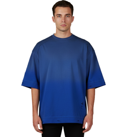 Men's S/S Crew Neck Tee with Grinding Effect
